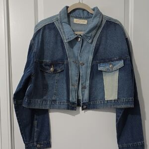 Zane Contrast Blue Denim Jacket